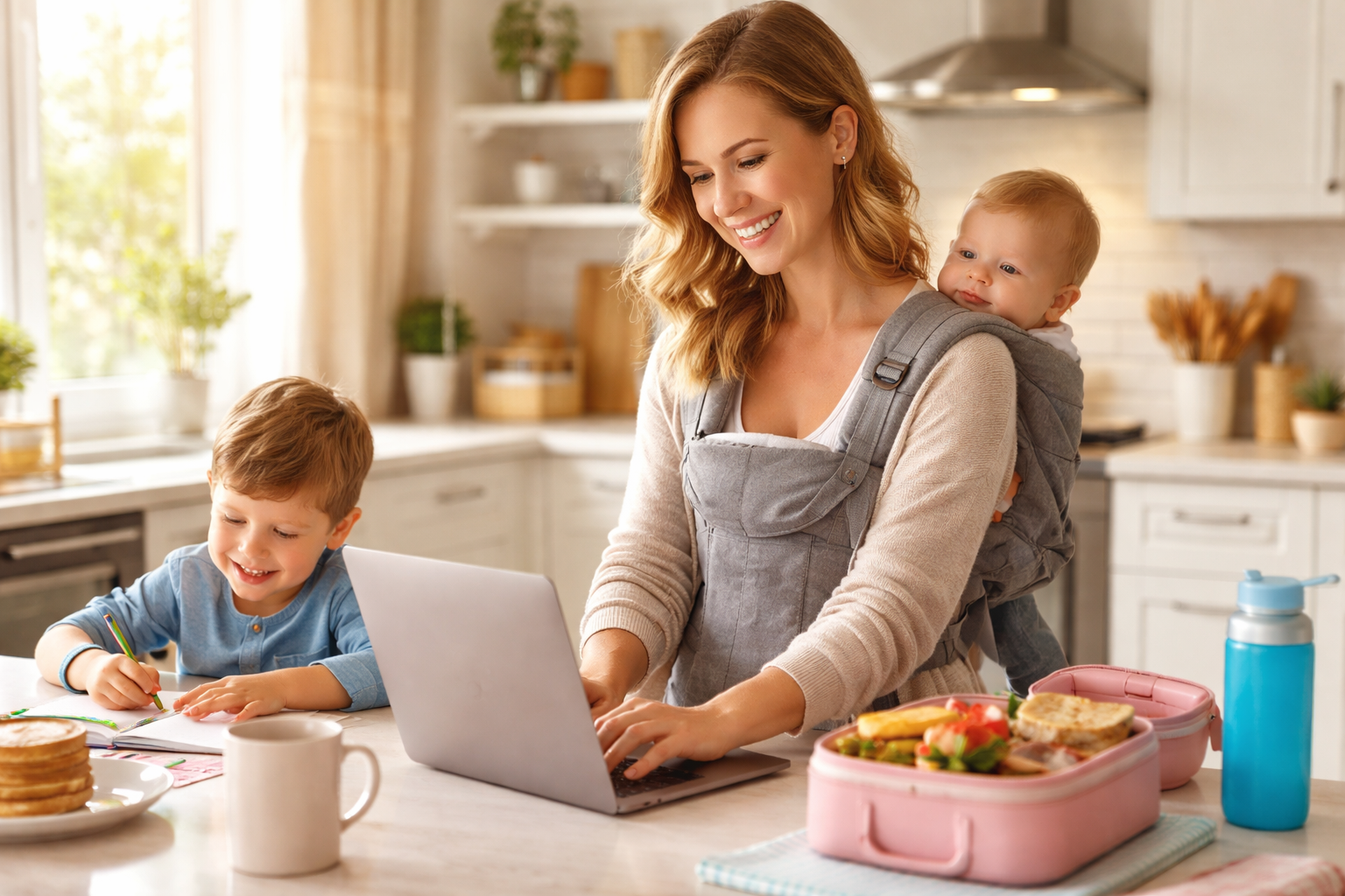 Working Mom Daily Routine Juggling Two Kids, Baby and Toddler