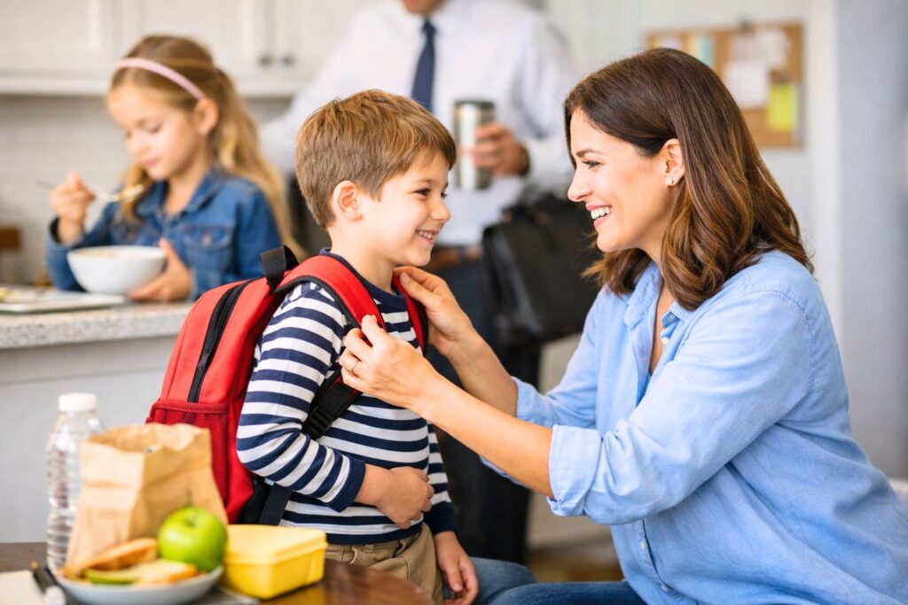 working-mom-routine-morning-getting-kids-ready