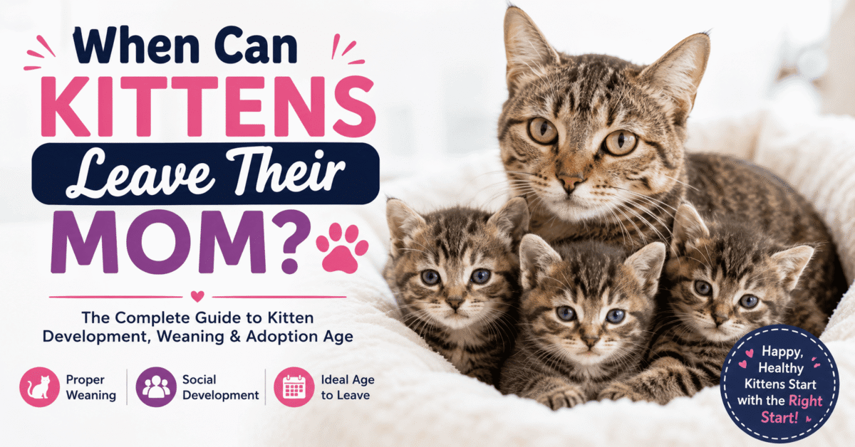 When can kittens leave their mom