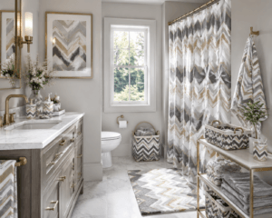 Chevron Bathroom Accessories Ideas